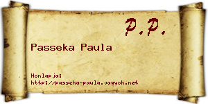 Passeka Paula névjegykártya